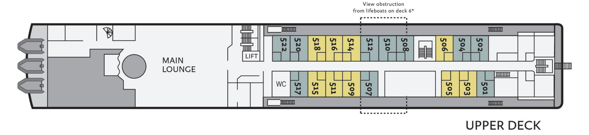 Quark Expeditions Ocean Diamond Deck Plans Upper Deck.png